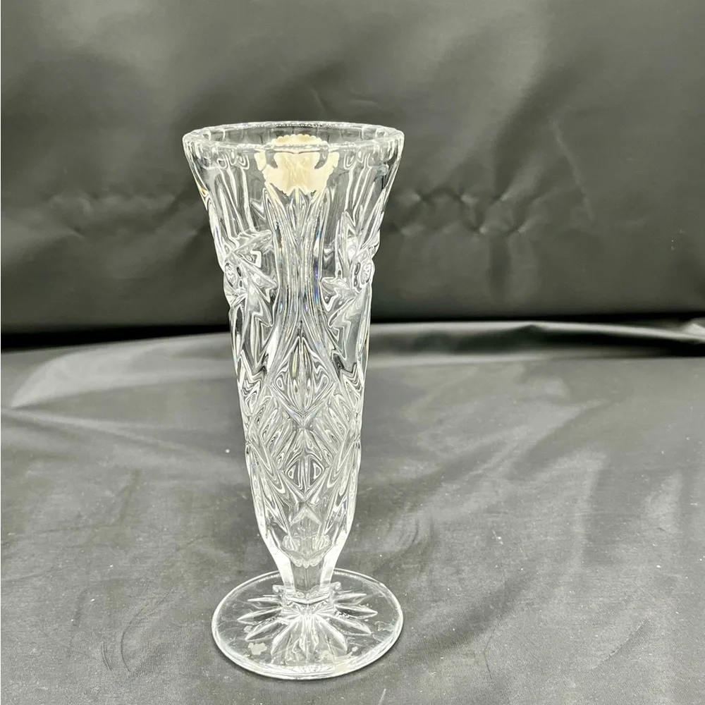 Vintage Bohemia Crystal Czech Republic Bud Vase